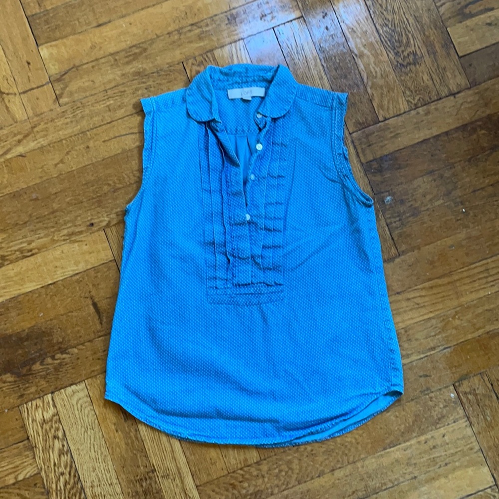 LOFT Bib Tank Top with Polka Dots Extra Small